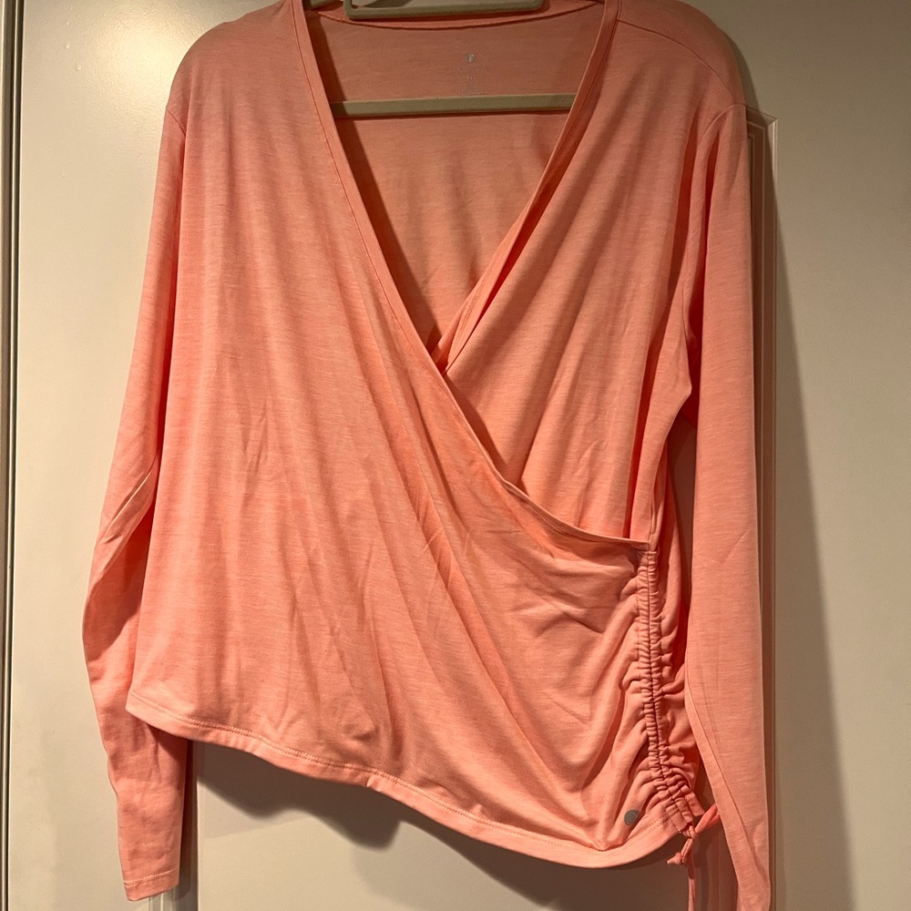 Apana peach criss cross top